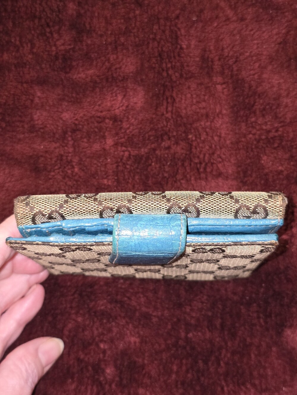 Bundle For Glt9923 Gucci GG Canvas Horsebit compact wallet W Turquoise Leather - Picture 11 of 16